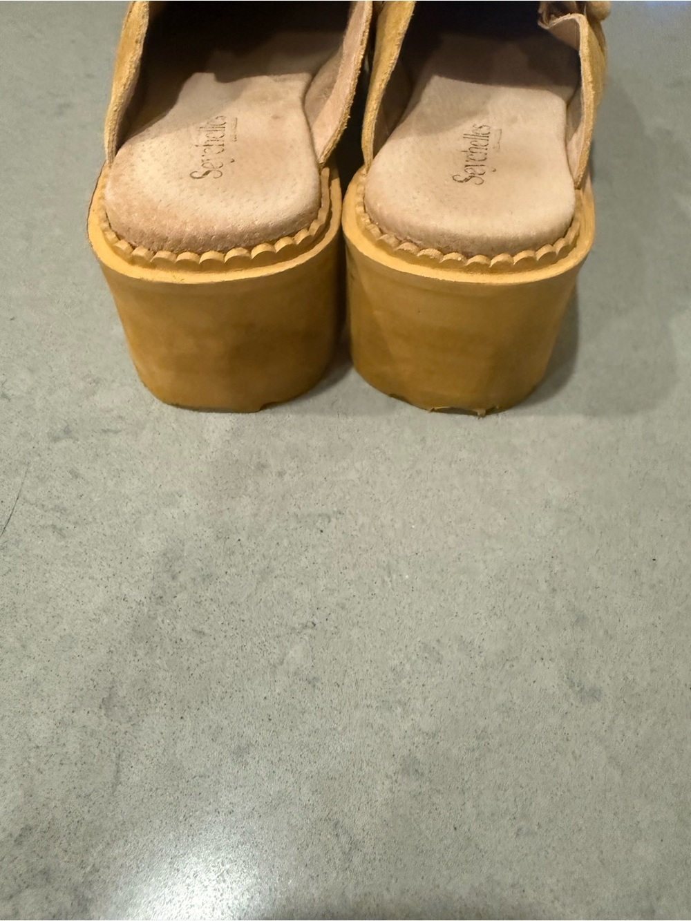 Seychelles Mustard Suede Platform Mule with Buckle Size 8 Worn once - Picture 11 of 13